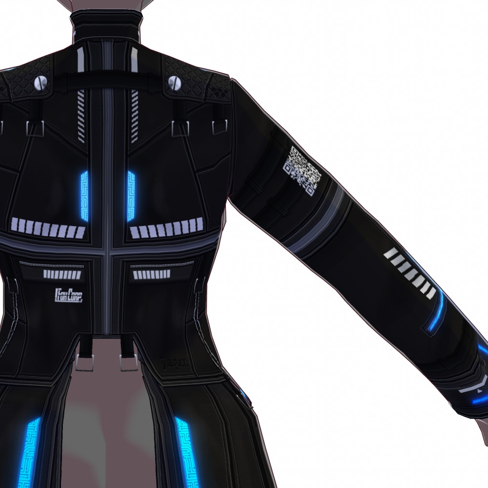 VRoid用 4色展開 サイバーコート "J.A.G.E.R." - Cyber Coat "J.A.G.E.R." 4Colors