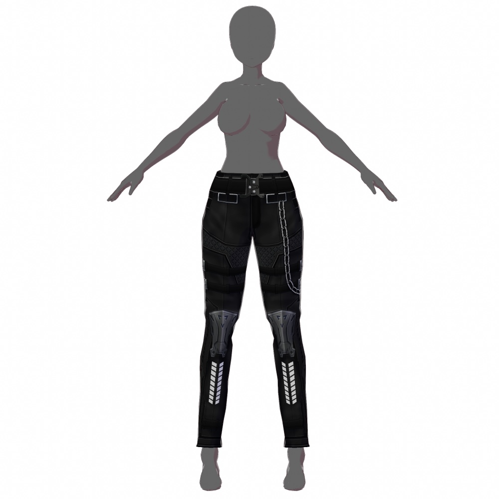 VRoid用 サイバーロング/ショートパンツ 3Colors - Cyber Short/Long Pants 3Colors