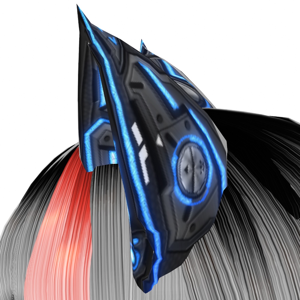 VRoid用 4色展開 サイバー猫耳 デザイン3 - Cyber Cat Ear Design3 4Colors
