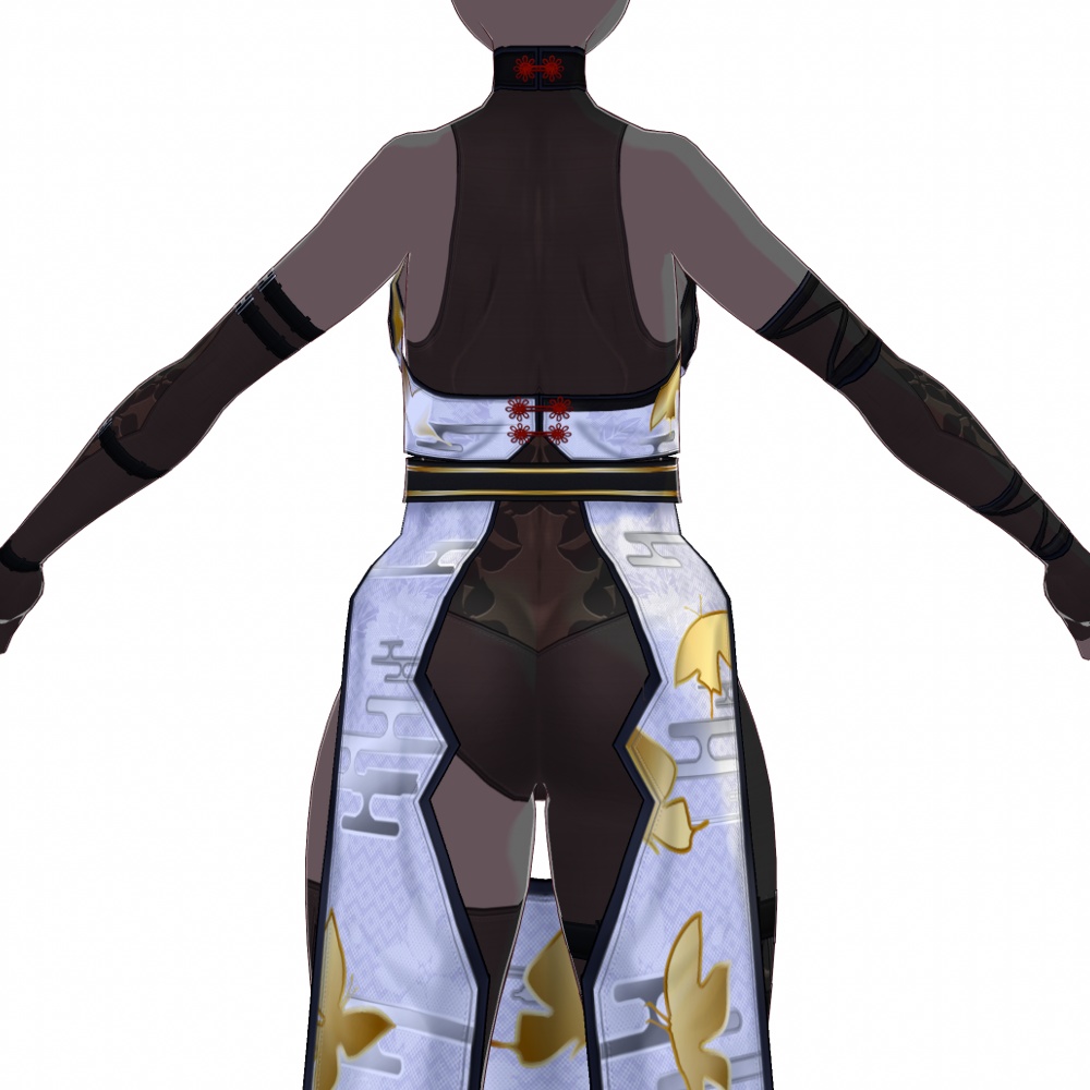 VRoid用 3色展開 蝶柄チャイナドレス - Butterfly Cheongsam 3Colors