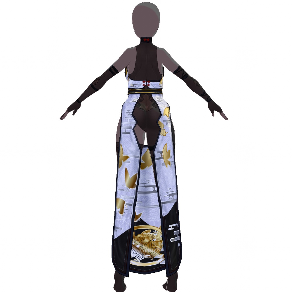 VRoid用 3色展開 蝶柄チャイナドレス - Butterfly Cheongsam 3Colors