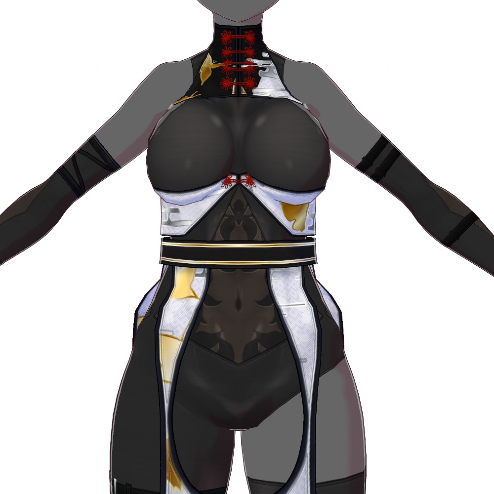 VRoid用 3色展開 蝶柄チャイナドレス - Butterfly Cheongsam 3Colors