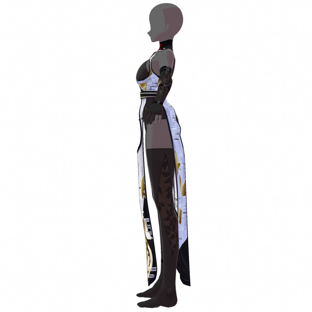 VRoid用 3色展開 蝶柄チャイナドレス - Butterfly Cheongsam 3Colors