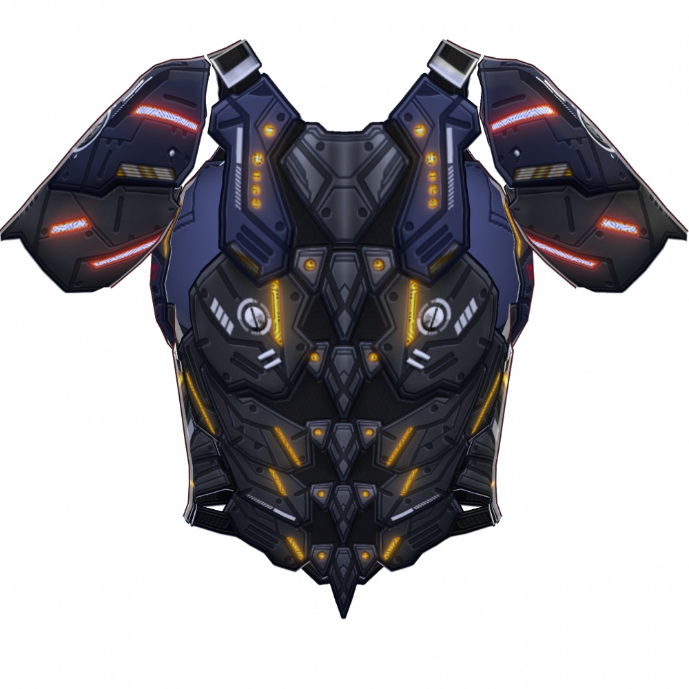 VRoid用 4*4色展開 サイバー防弾ベスト2 - Cyber Flak Jacket Design2 4*4Colors