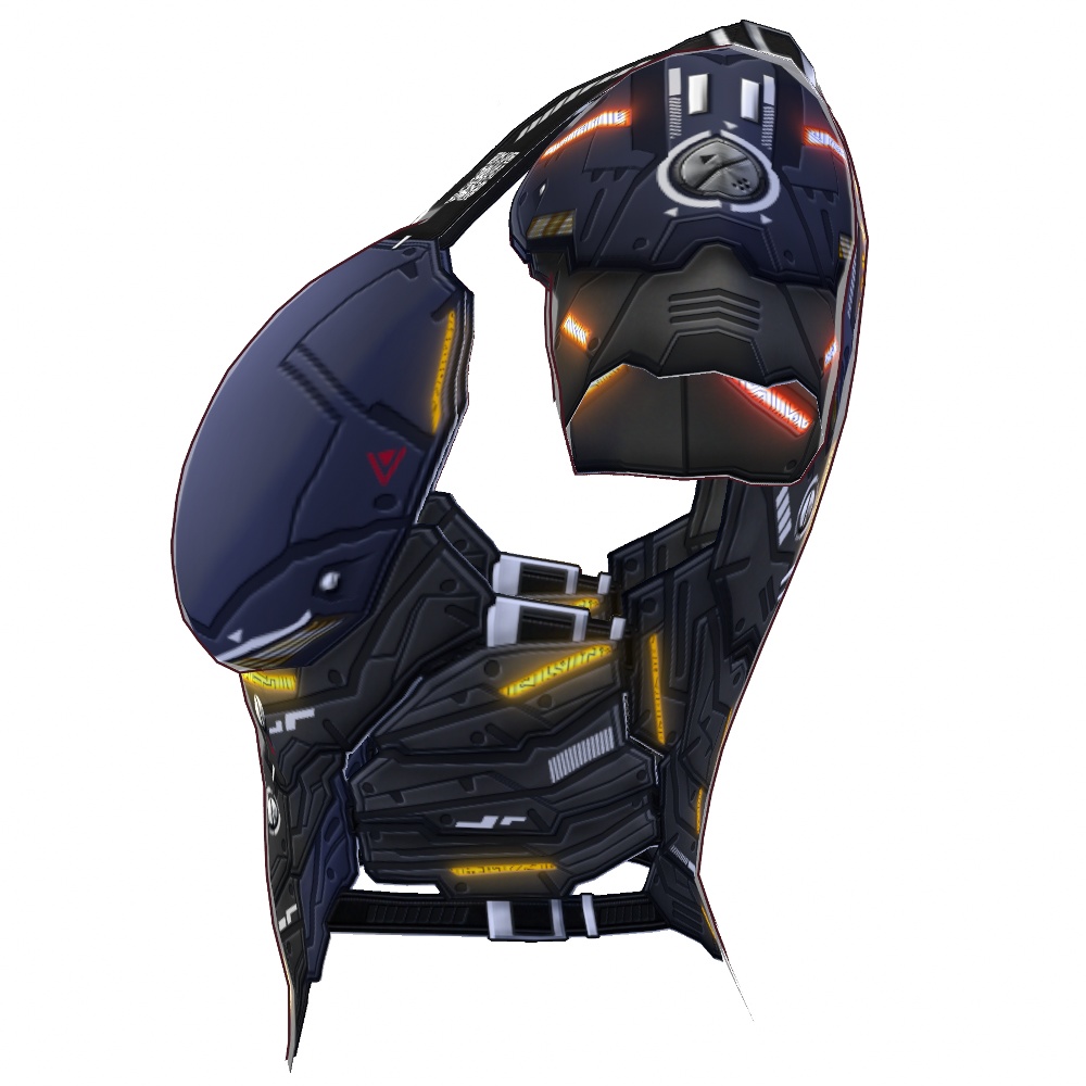 VRoid用 4*4色展開 サイバー防弾ベスト2 - Cyber Flak Jacket Design2 4*4Colors