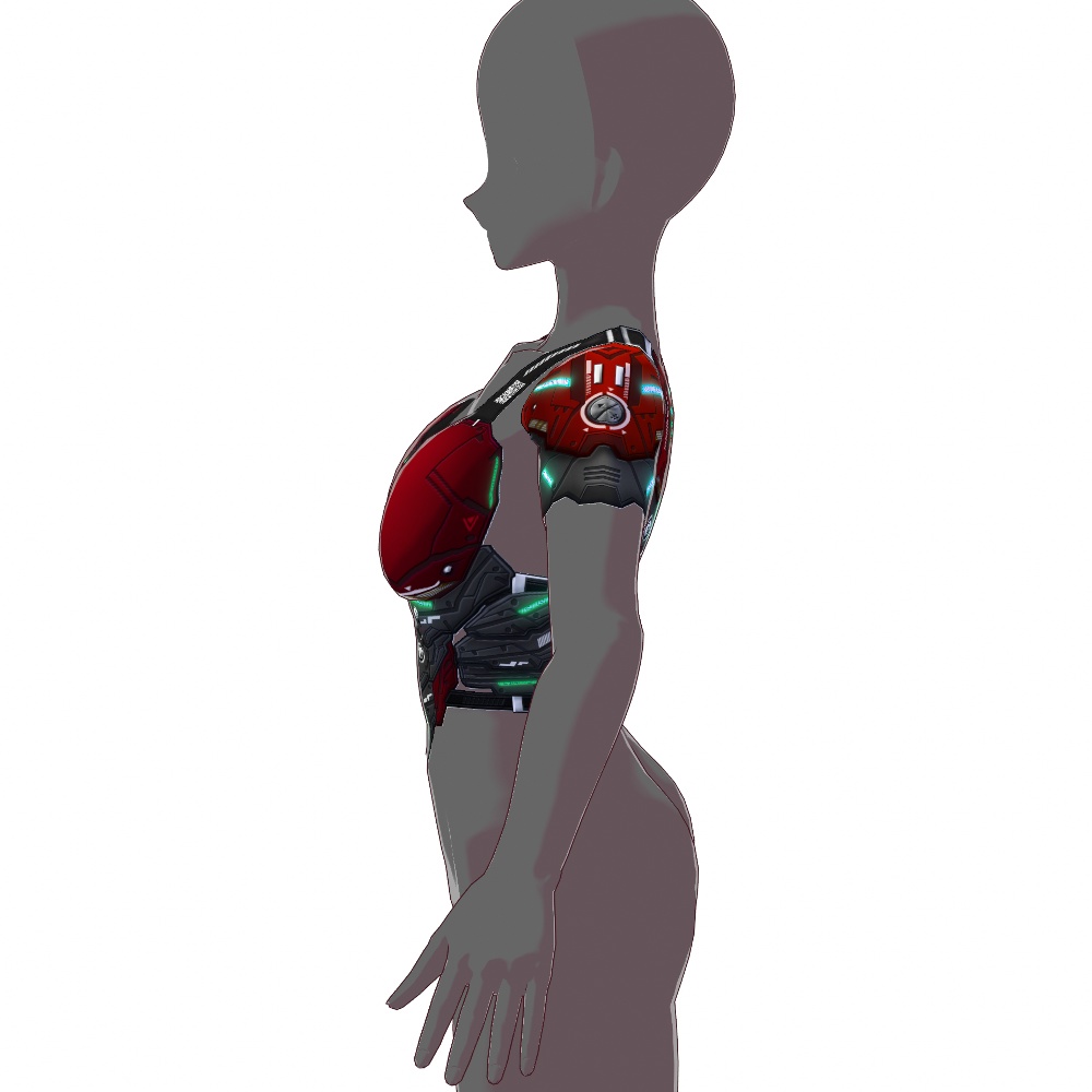 VRoid用 4*4色展開 サイバー防弾ベスト2 - Cyber Flak Jacket Design2 4*4Colors