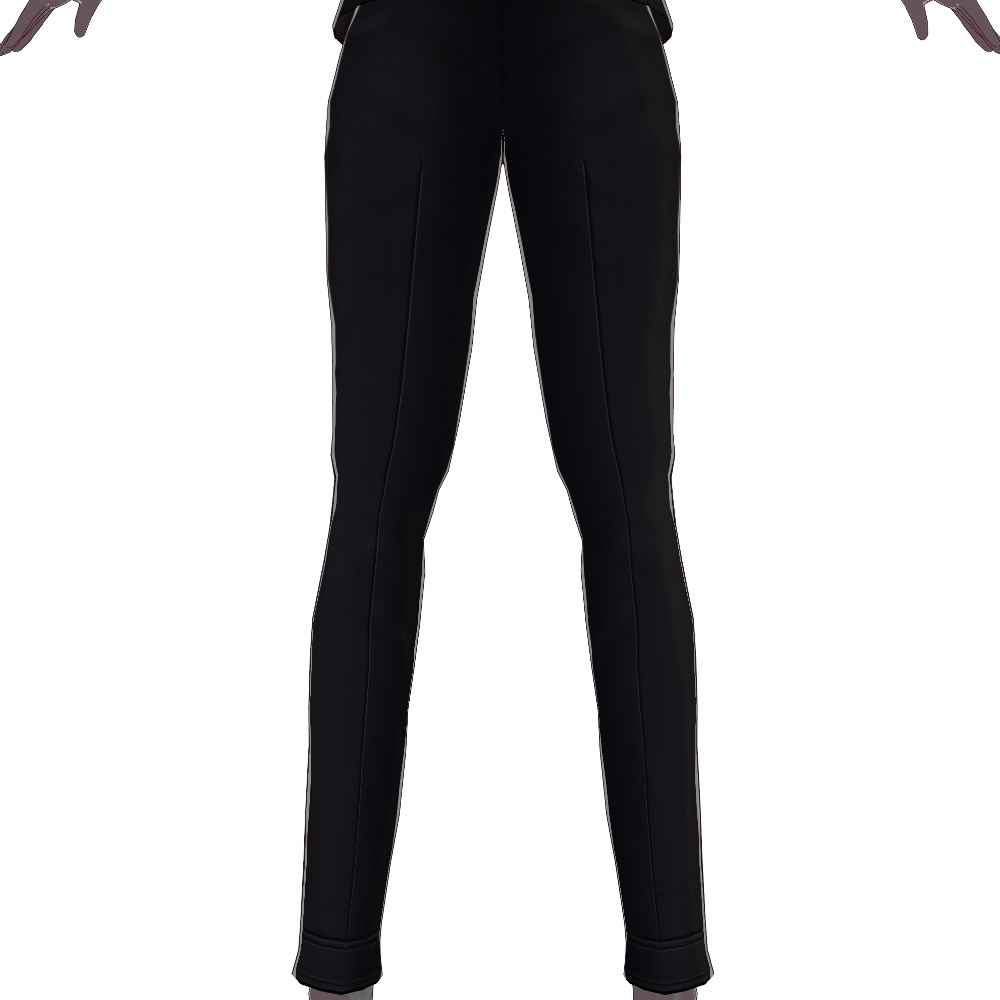 VRoid用 ブラックカラーパンツスーツ - Black Pantsuits
