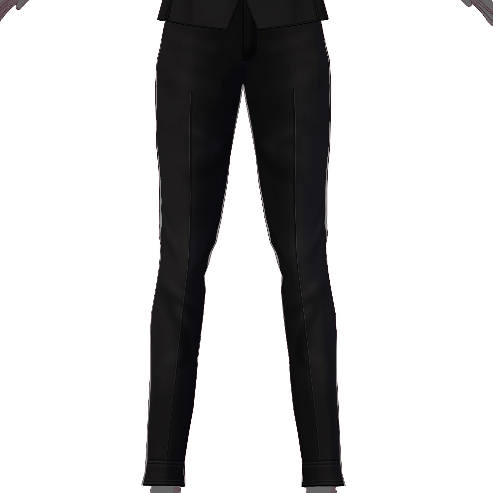 VRoid用 ブラックカラーパンツスーツ - Black Pantsuits