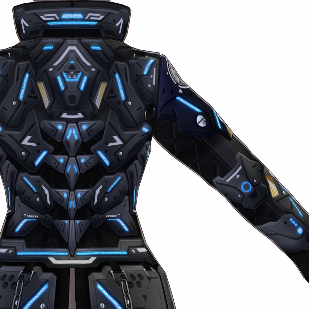 VRoid用 4色展開 サイバーコート "E.C.L.I.P.S.E." - Cyber Coat "E.C.L.I.P.S.E." 4Colors