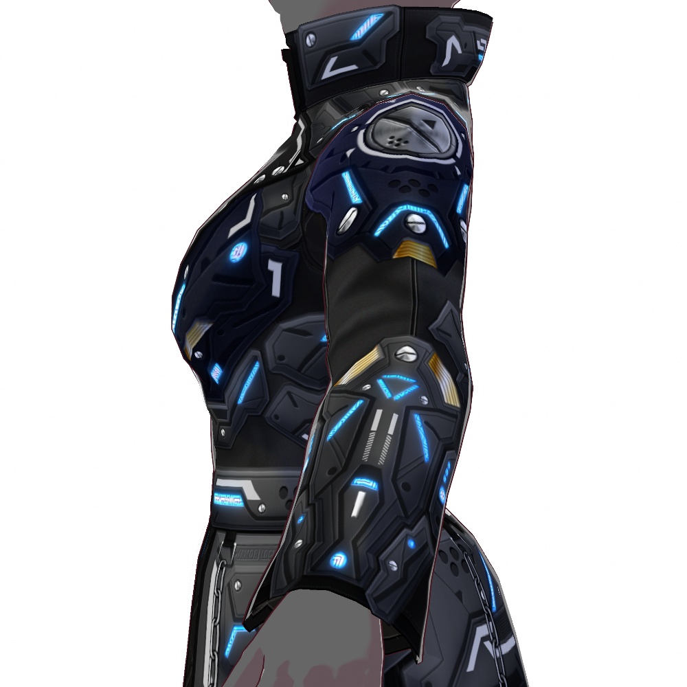 VRoid用 4色展開 サイバーコート "E.C.L.I.P.S.E." - Cyber Coat "E.C.L.I.P.S.E." 4Colors