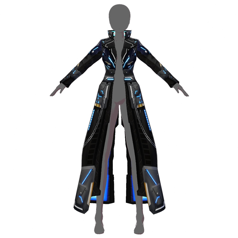 VRoid用 4色展開 サイバーコート "E.C.L.I.P.S.E." - Cyber Coat "E.C.L.I.P.S.E." 4Colors