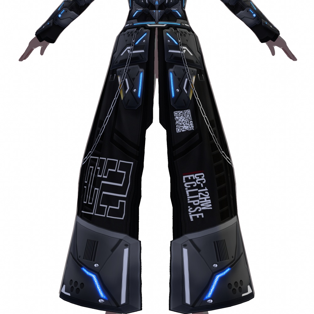 VRoid用 4色展開 サイバーコート "E.C.L.I.P.S.E." - Cyber Coat "E.C.L.I.P.S.E." 4Colors