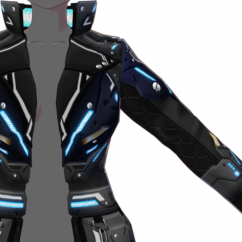 VRoid用 4色展開 サイバーコート "E.C.L.I.P.S.E." - Cyber Coat "E.C.L.I.P.S.E." 4Colors