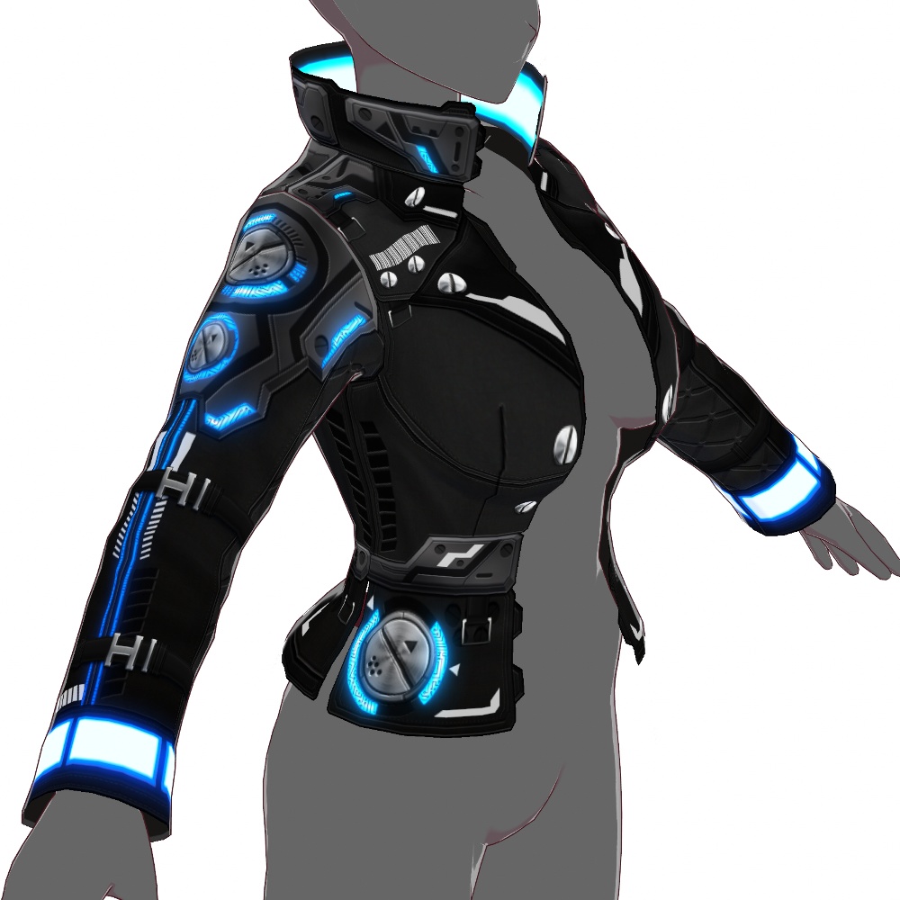 VRoid用 4色展開 サイバージャケット - Cyber Jacket 4Colors