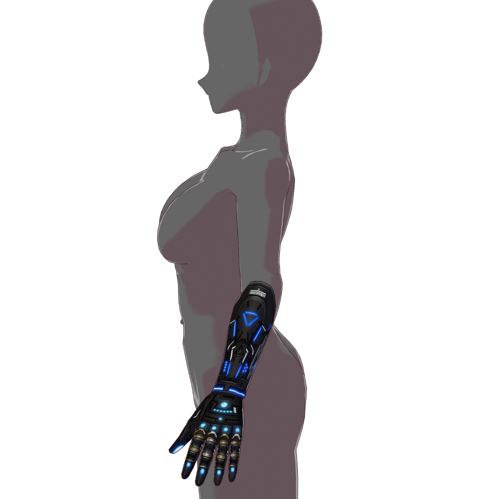 VRoid用 2*4色展開 サイバーアーム / グローブ2 - Cyber Bionic Arm / Gloves Design2