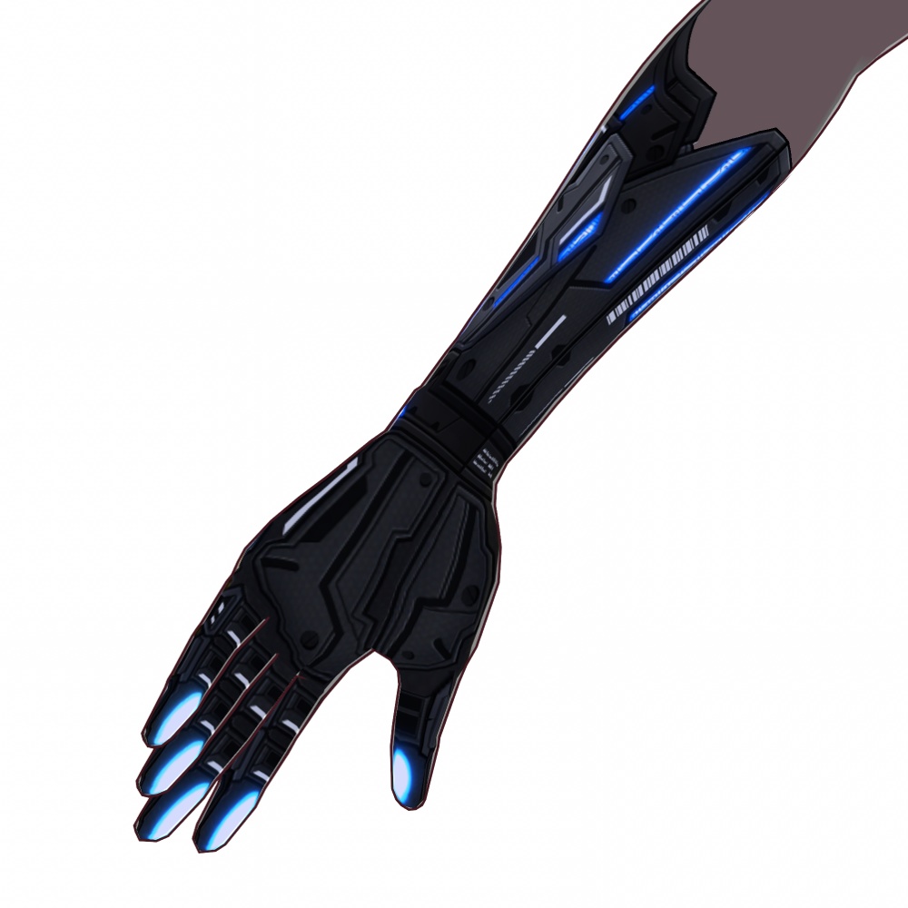 VRoid用 2*4色展開 サイバーアーム / グローブ2 - Cyber Bionic Arm / Gloves Design2