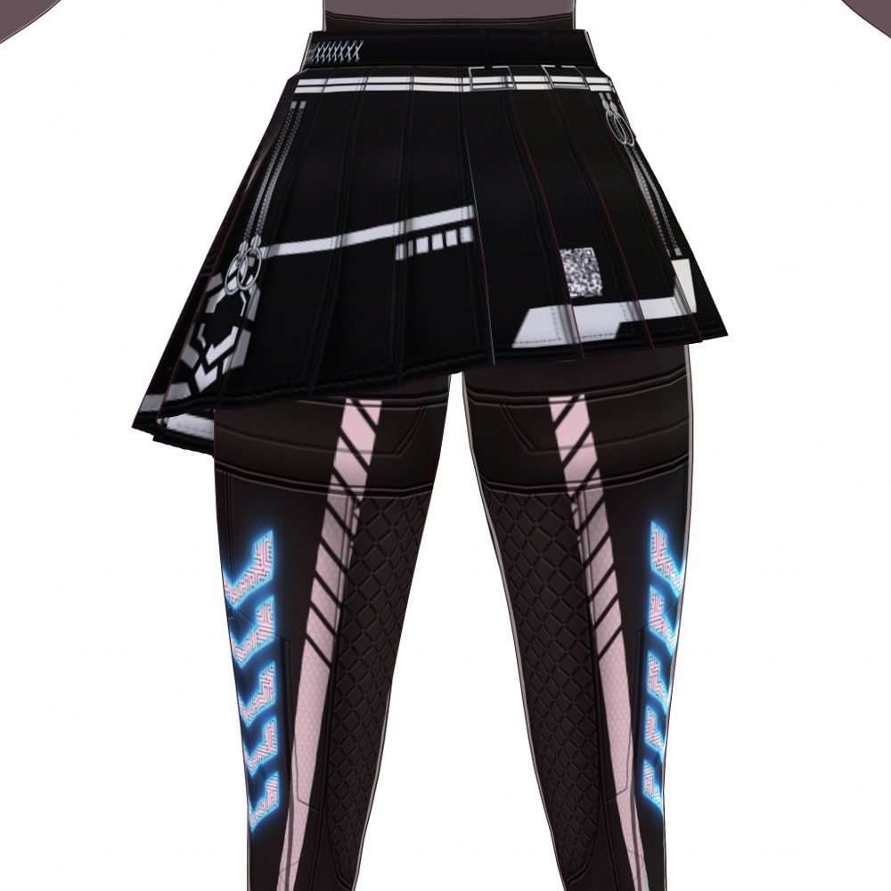 VRoid用 4*4色展開 サイバースカート&レギンス / Cyber Skirt & Leggings 4*4 Colors