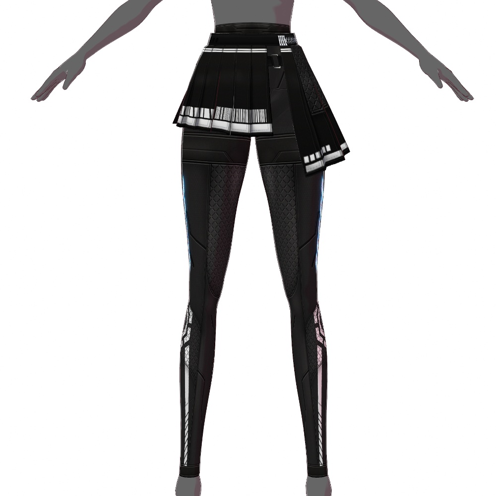 VRoid用 4*4色展開 サイバースカート&レギンス / Cyber Skirt & Leggings 4*4 Colors