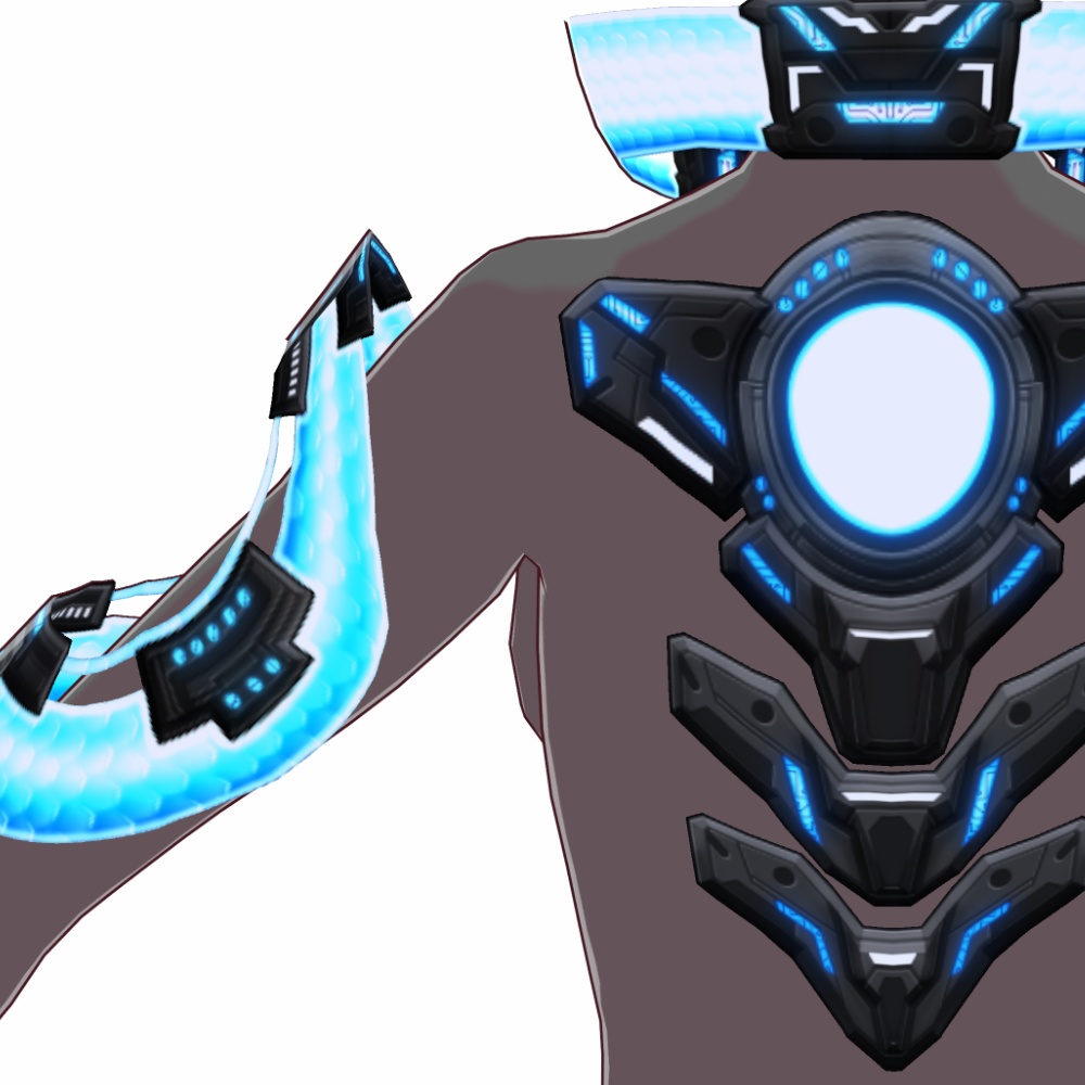 VRoid用 4色展開 サイバー追加パーツセット - Cyber Additional Parts 4Colors