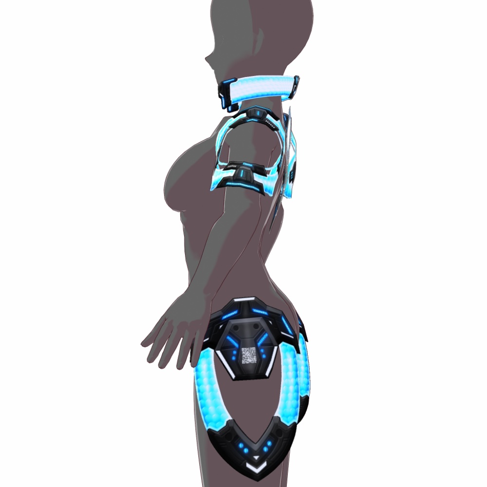 VRoid用 4色展開 サイバー追加パーツセット - Cyber Additional Parts 4Colors