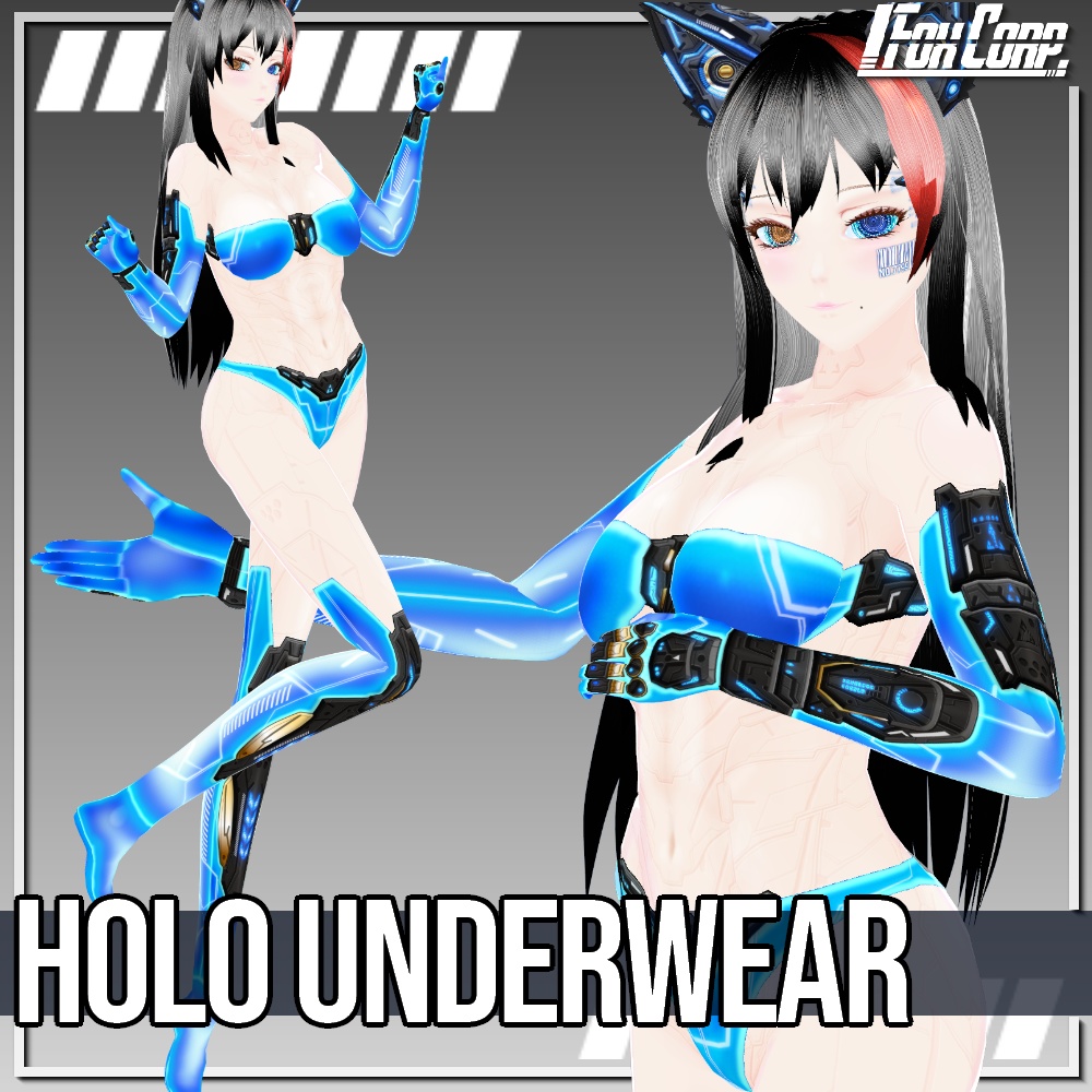 VRoid用 4色展開 ホログラフィックアンダーウェア - Holo Underwear 4Colors