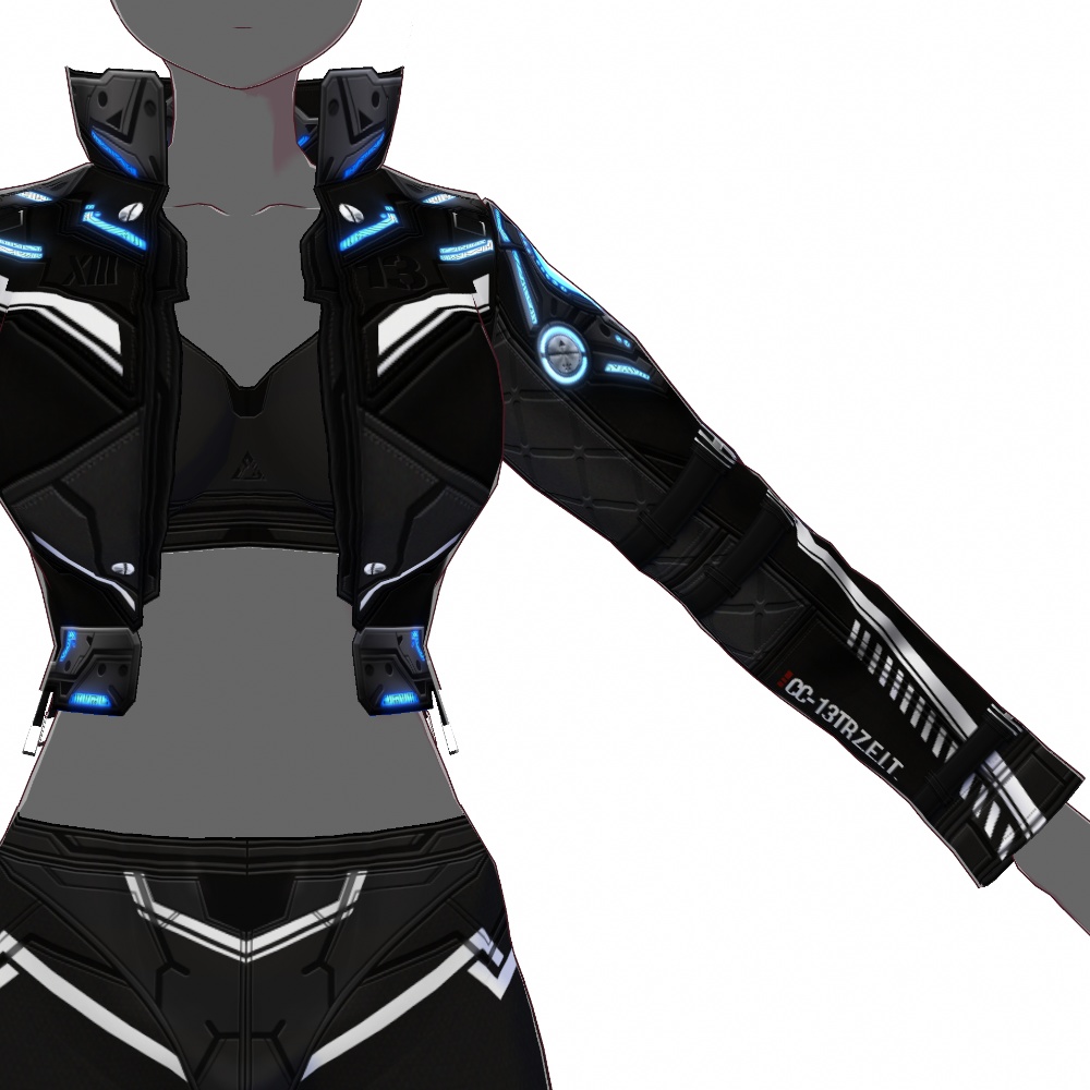 VRoid用 5色展開 サイバージャケット "Z.E.I.T." - Cyber Jacket "Z.E.I.T." 5Colors