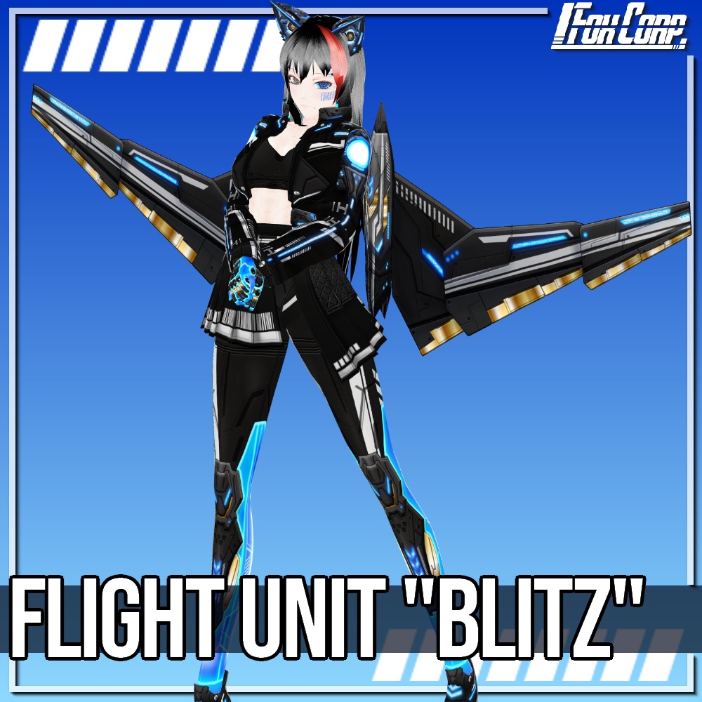 VRoid用 4色展開 フライトユニット ブリッツ - Flight Unit "BLITZ" 4Colors