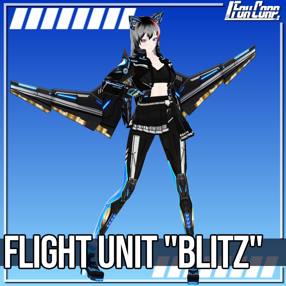 VRoid用 4色展開 フライトユニット ブリッツ - Flight Unit "BLITZ" 4Colors