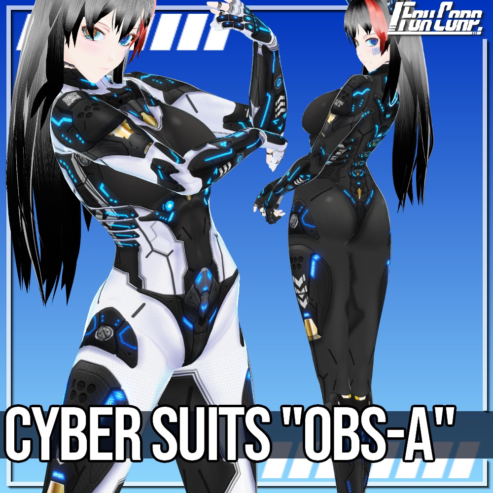 VRoid用 2*4色展開 サイバースーツ 第2世代 "OBS-A" - Cyber Suits 2nd Gen. "OBS-A" 2*4Colors