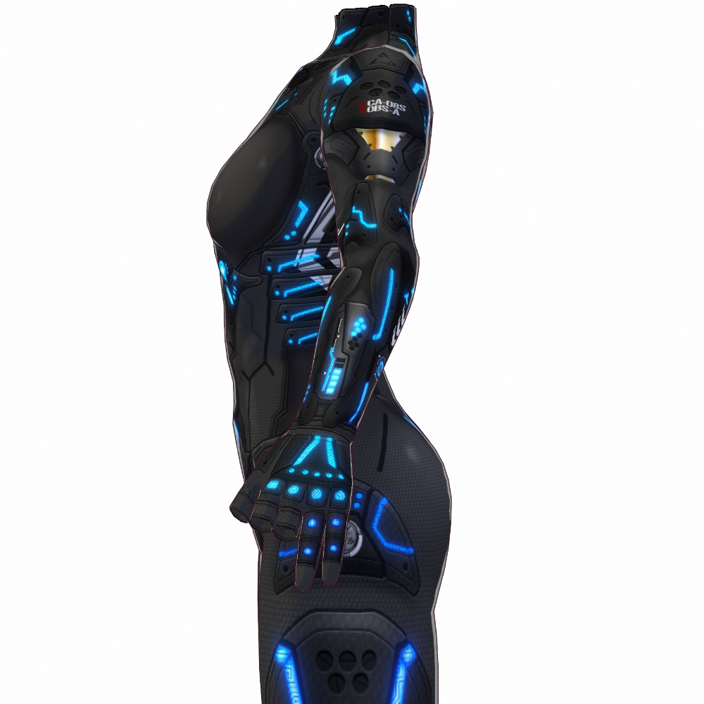 VRoid用 2*4色展開 サイバースーツ 第2世代 "OBS-A" - Cyber Suits 2nd Gen. "OBS-A" 2*4Colors
