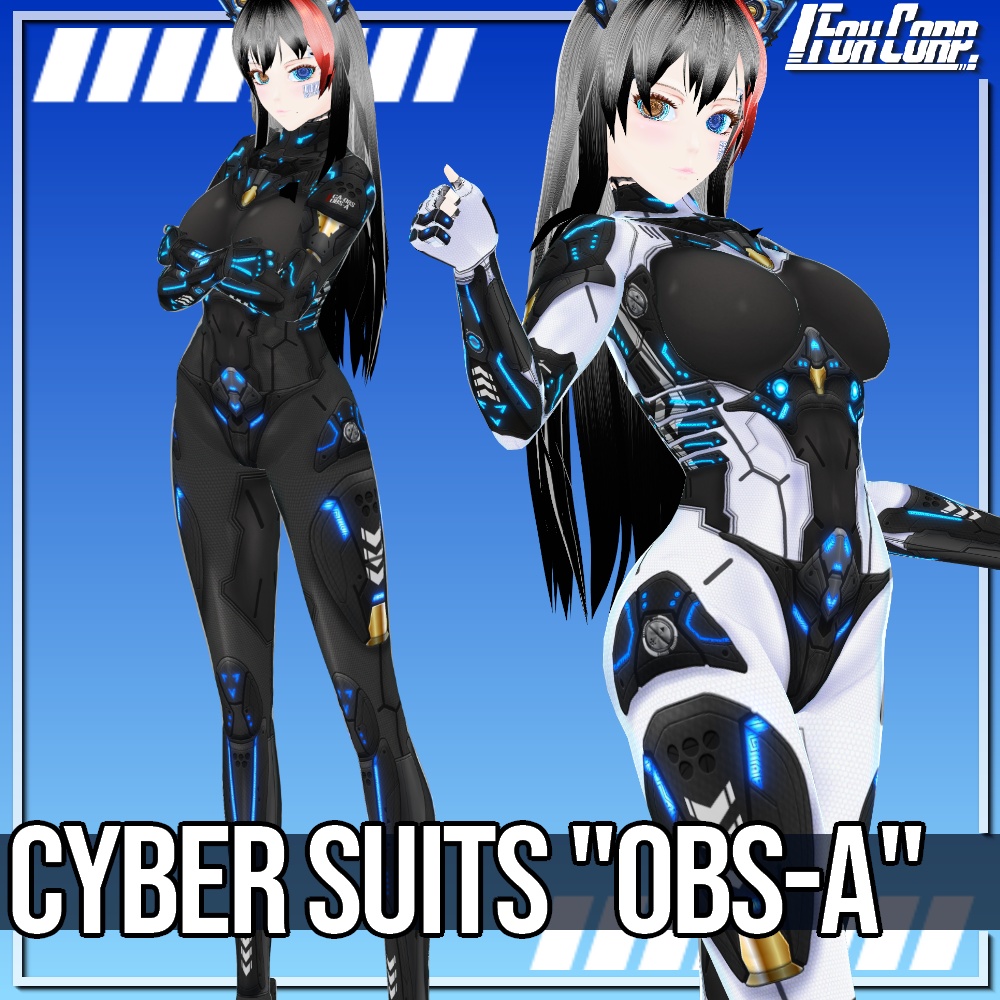 VRoid用 2*4色展開 サイバースーツ 第2世代 "OBS-A" - Cyber Suits 2nd Gen. "OBS-A" 2*4Colors