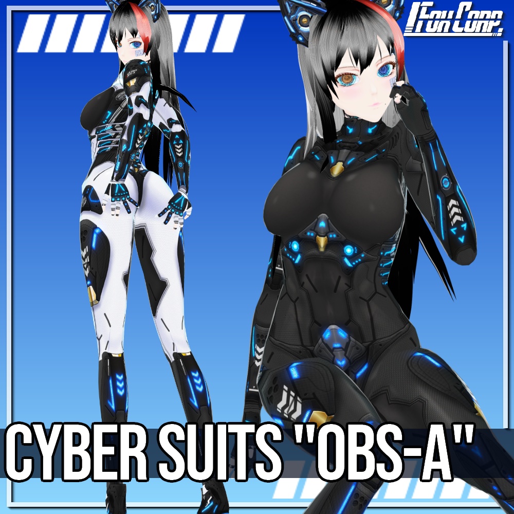 VRoid用 2*4色展開 サイバースーツ 第2世代 "OBS-A" - Cyber Suits 2nd Gen. "OBS-A" 2*4Colors