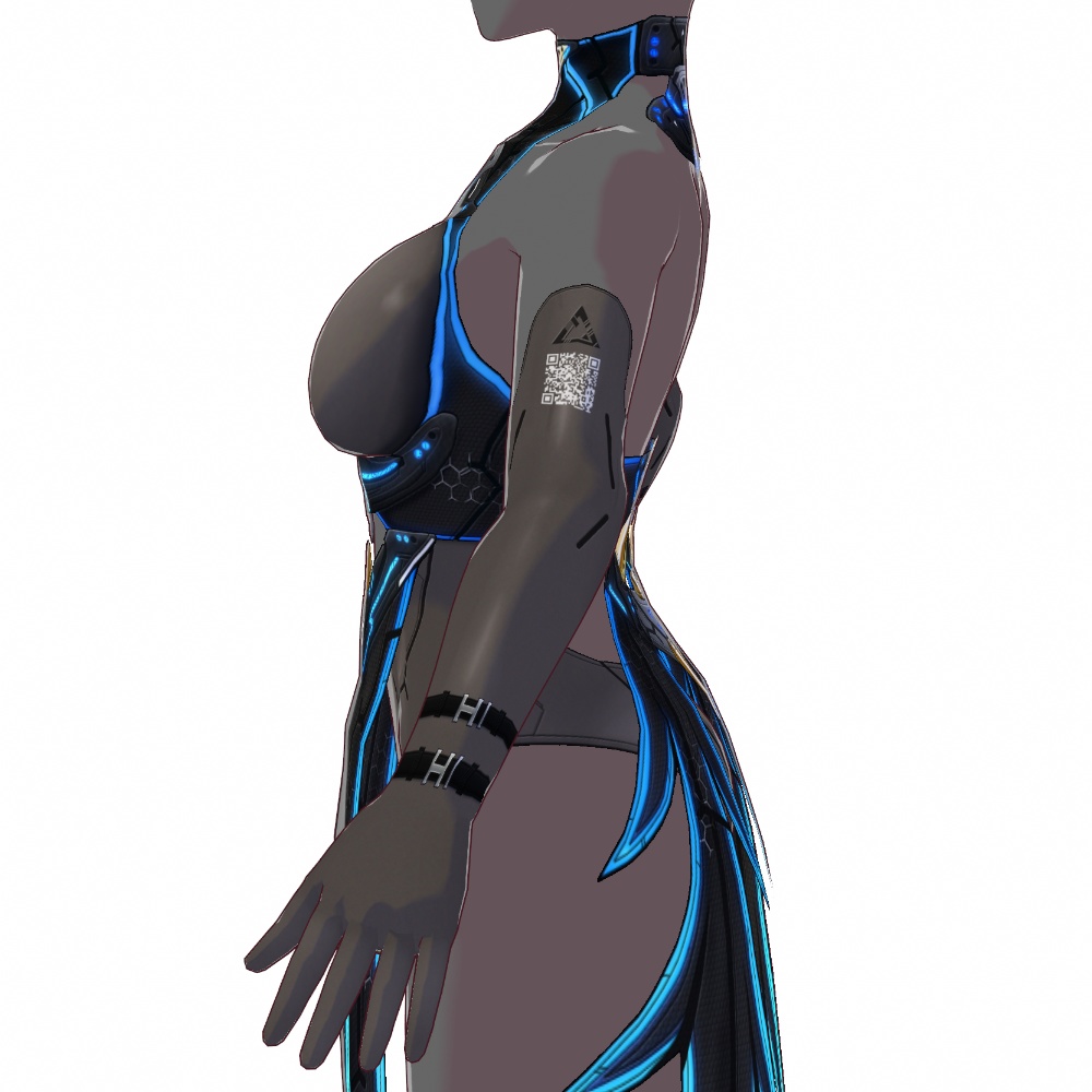 VRoid用 3*4色展開 サイバーチャイナドレス - Cyber Cheongsam 3*4Colors