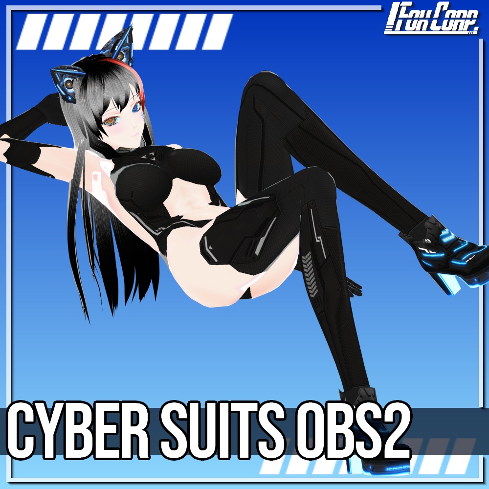 VRoid用 4*5色展開 サイバースーツ "OBS2" - Cyber Suits "OBS2" 4*5Colors