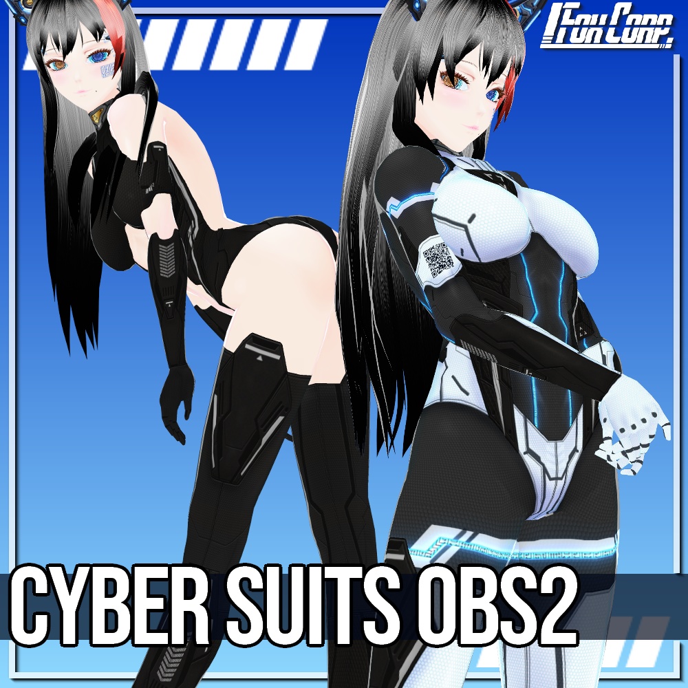 VRoid用 4*5色展開 サイバースーツ "OBS2" - Cyber Suits "OBS2" 4*5Colors