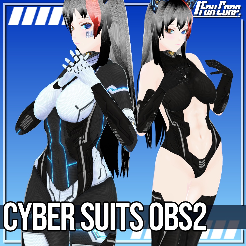 VRoid用 4*5色展開 サイバースーツ "OBS2" - Cyber Suits "OBS2" 4*5Colors