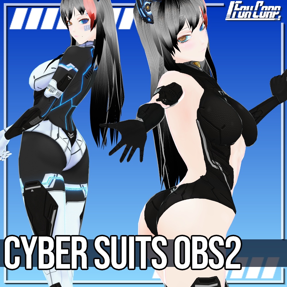 VRoid用 4*5色展開 サイバースーツ "OBS2" - Cyber Suits "OBS2" 4*5Colors