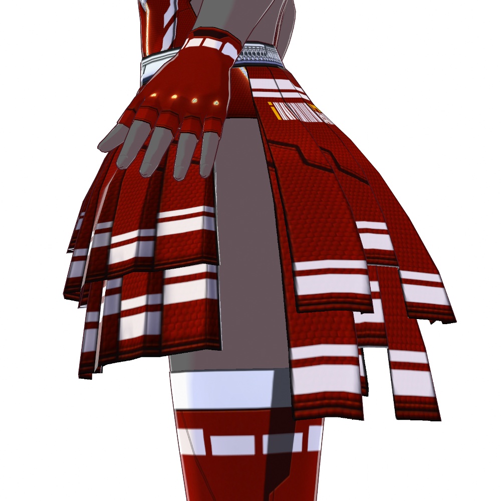 VRoid用 2*5色展開 サイバーサンタ/メイドドレス - Cyber Santa Maid 2*5Colors