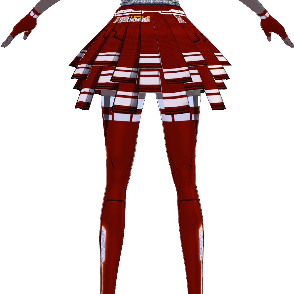 VRoid用 2*5色展開 サイバーサンタ/メイドドレス - Cyber Santa Maid 2*5Colors