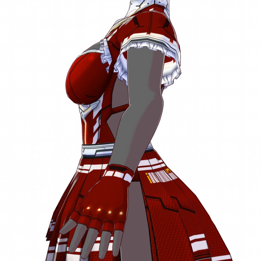 VRoid用 2*5色展開 サイバーサンタ/メイドドレス - Cyber Santa Maid 2*5Colors