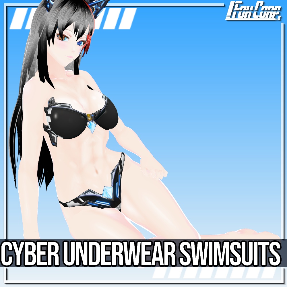 VRoid用 4*5色展開 サイバーアンダーウェア / スイムウェア - Cyber Underwear / Swimsuits 4*5Colors