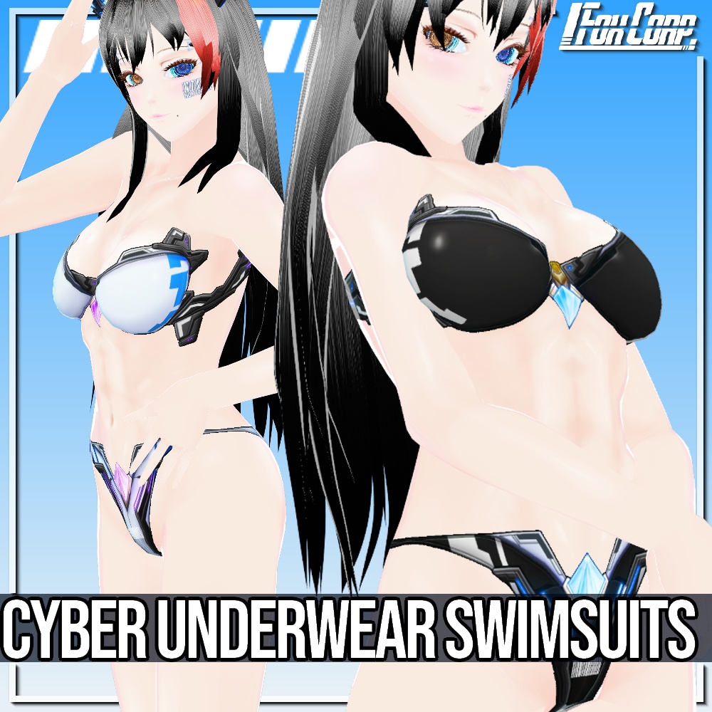 VRoid用 4*5色展開 サイバーアンダーウェア / スイムウェア - Cyber Underwear / Swimsuits 4*5Colors