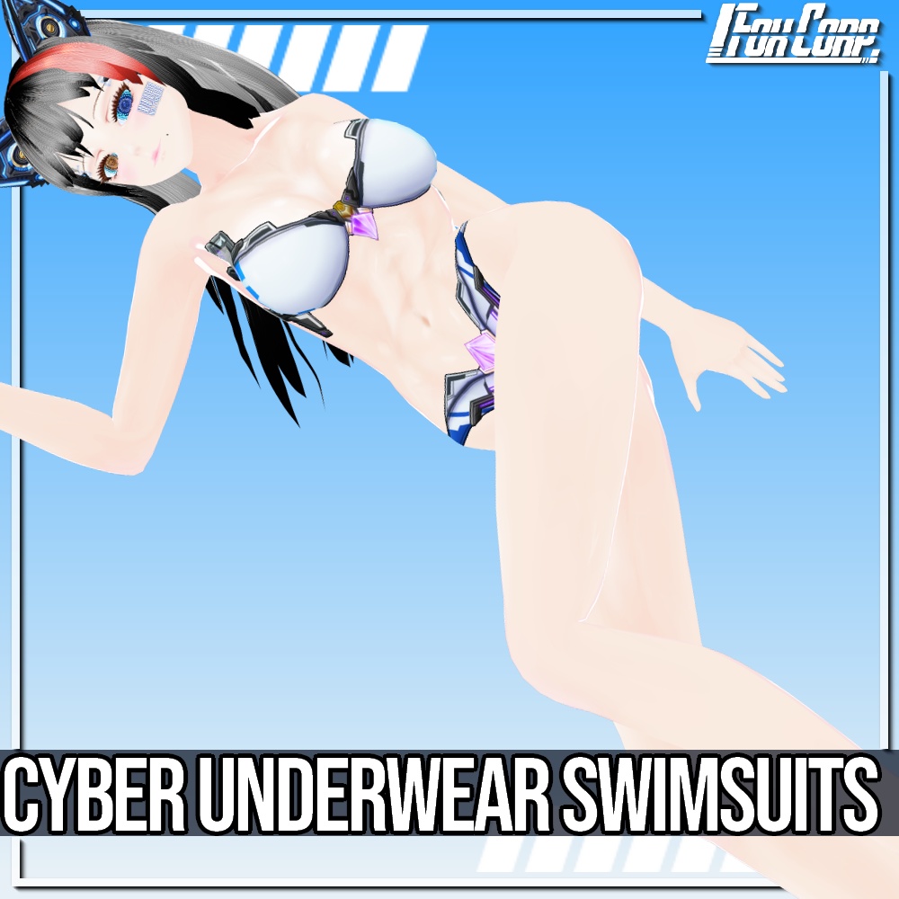 VRoid用 4*5色展開 サイバーアンダーウェア / スイムウェア - Cyber Underwear / Swimsuits 4*5Colors