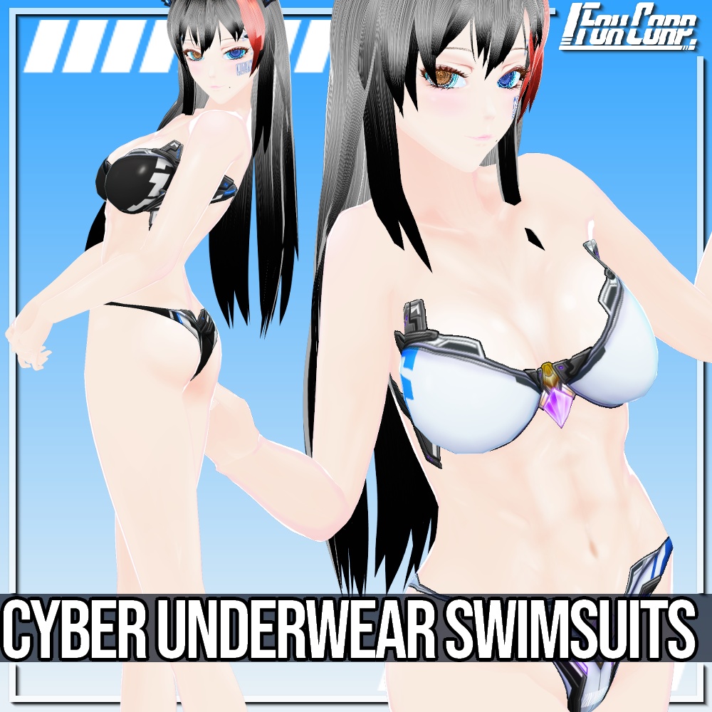 VRoid用 4*5色展開 サイバーアンダーウェア / スイムウェア - Cyber Underwear / Swimsuits 4*5Colors