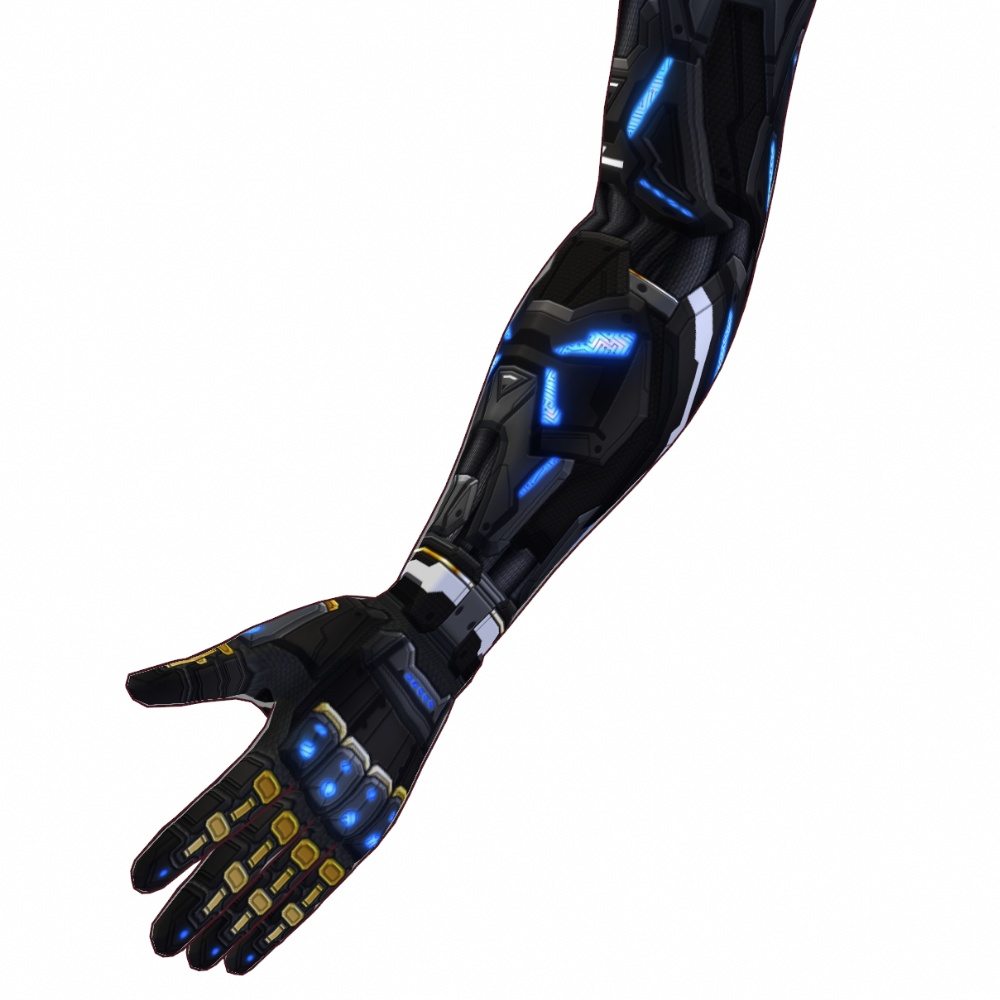 VRoid用 4*5色展開 サイバータクティカルアーム - Cyber Tactical Arm Armor 4*5Colors