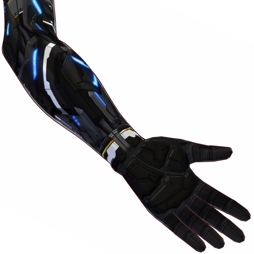 VRoid用 4*5色展開 サイバータクティカルアーム - Cyber Tactical Arm Armor 4*5Colors