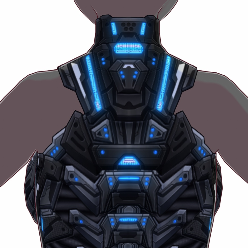 VRoid用 4*5色展開 サイバータクティカルアーマー - Cyber Tactical Body Armor 4*5Colors