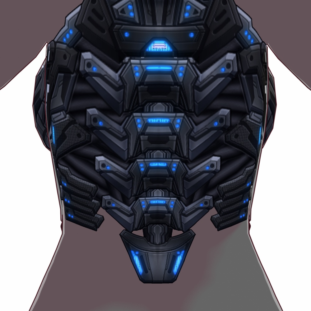 VRoid用 4*5色展開 サイバータクティカルアーマー - Cyber Tactical Body Armor 4*5Colors