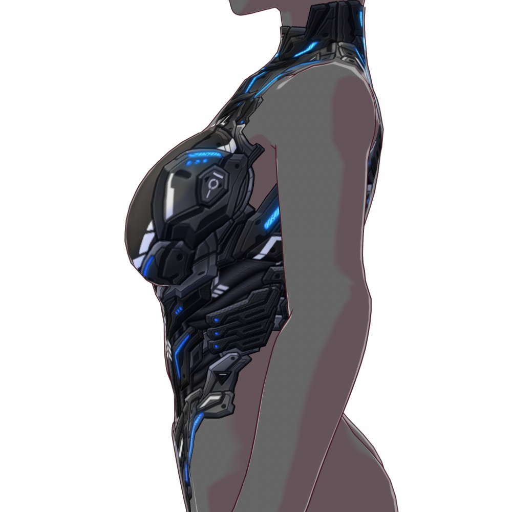 VRoid用 4*5色展開 サイバータクティカルアーマー - Cyber Tactical Body Armor 4*5Colors
