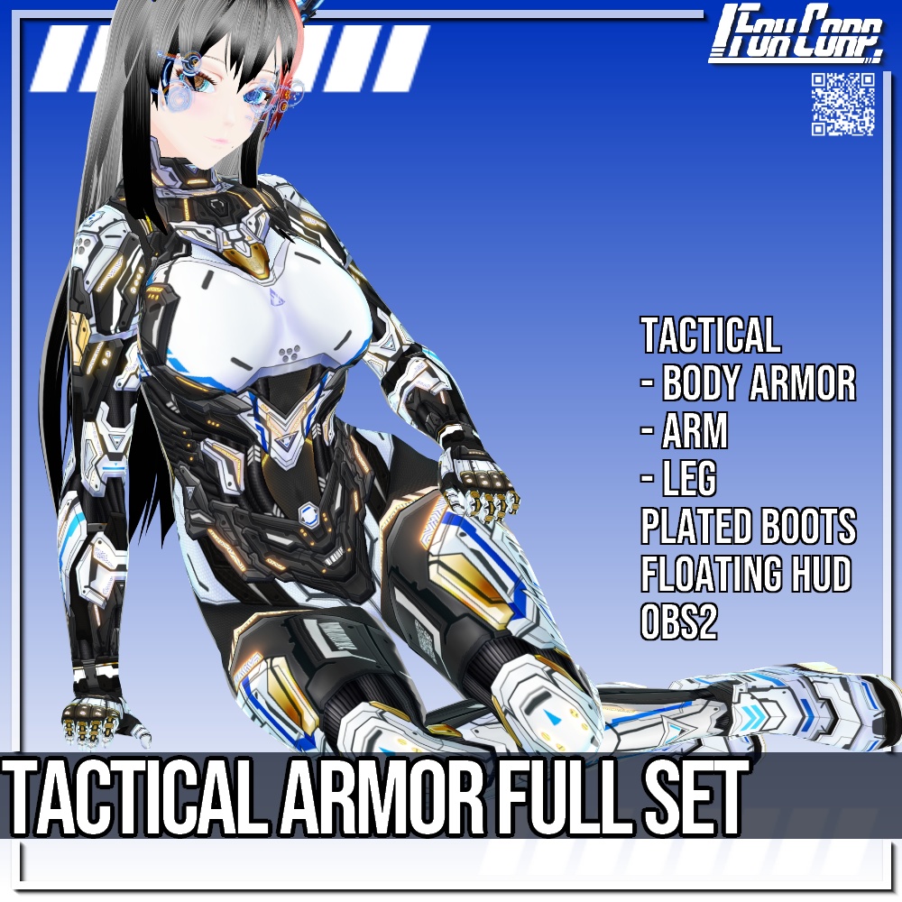 VRoid用 4*5色展開 サイバータクティカルレッグ - Cyber Tactical Leg Armor 4*5Colors